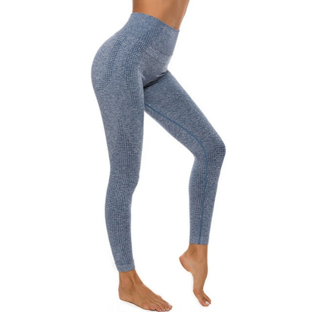 Waist Seamless Leggings Push Up Leggins Sport Women Fitness Running Yoga  Pants Energy Elastic Trousers Gym Girl Tights 